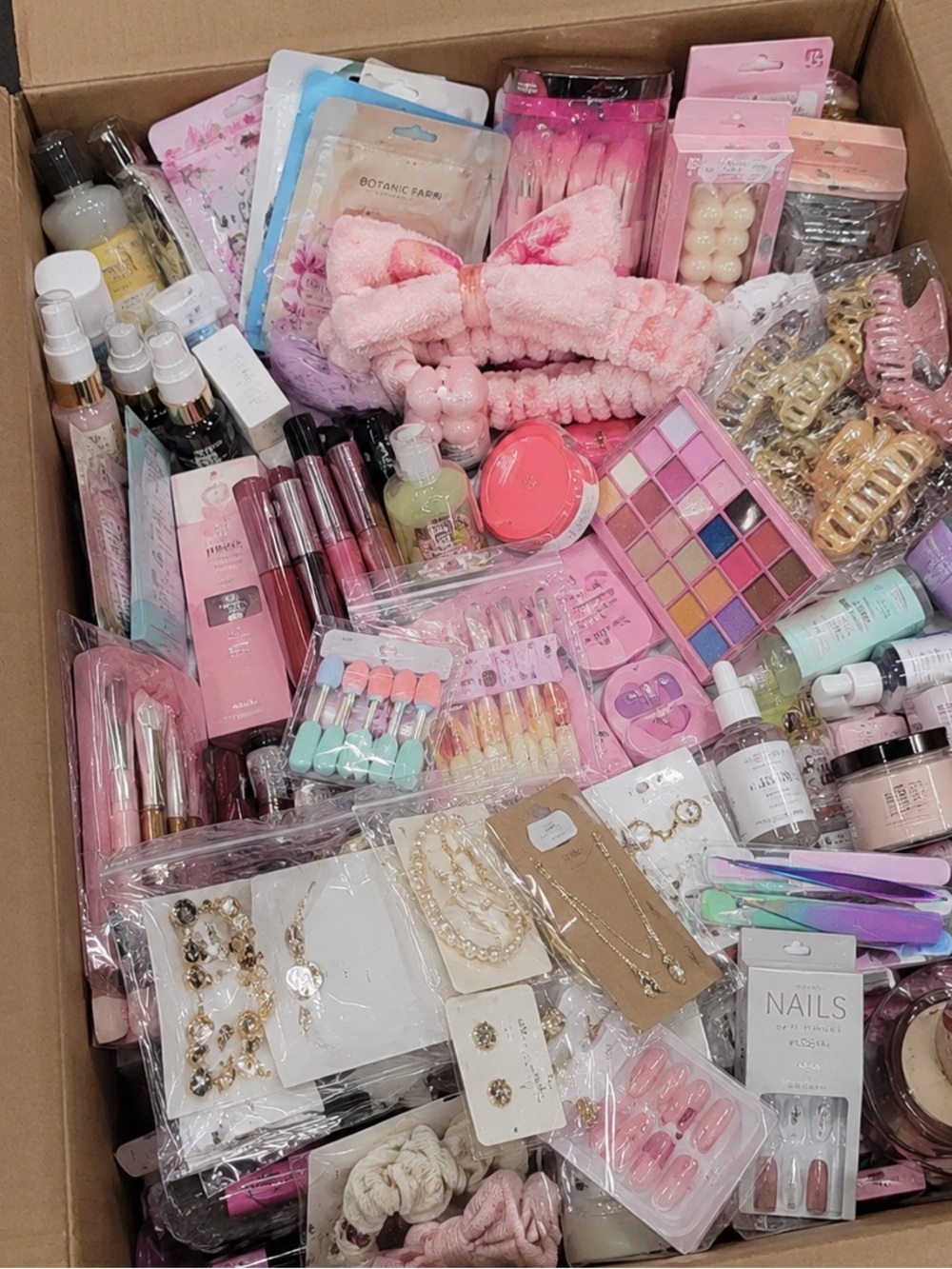 Mystery makeup / skincare / accessories/ self care /jewelry /press on nails hair